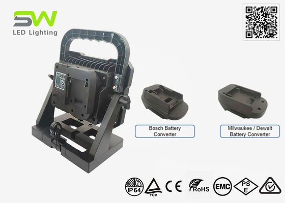 Переносной светодиодный рабочий прожектор 18 В, работающий от аккумулятора Ryobi Dewalt, 50 Вт, 5000 люмен