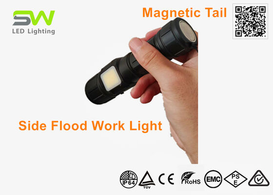 Zoomable LEP Torch Light With Magnets and COB Flood Work Light For Multi Uses